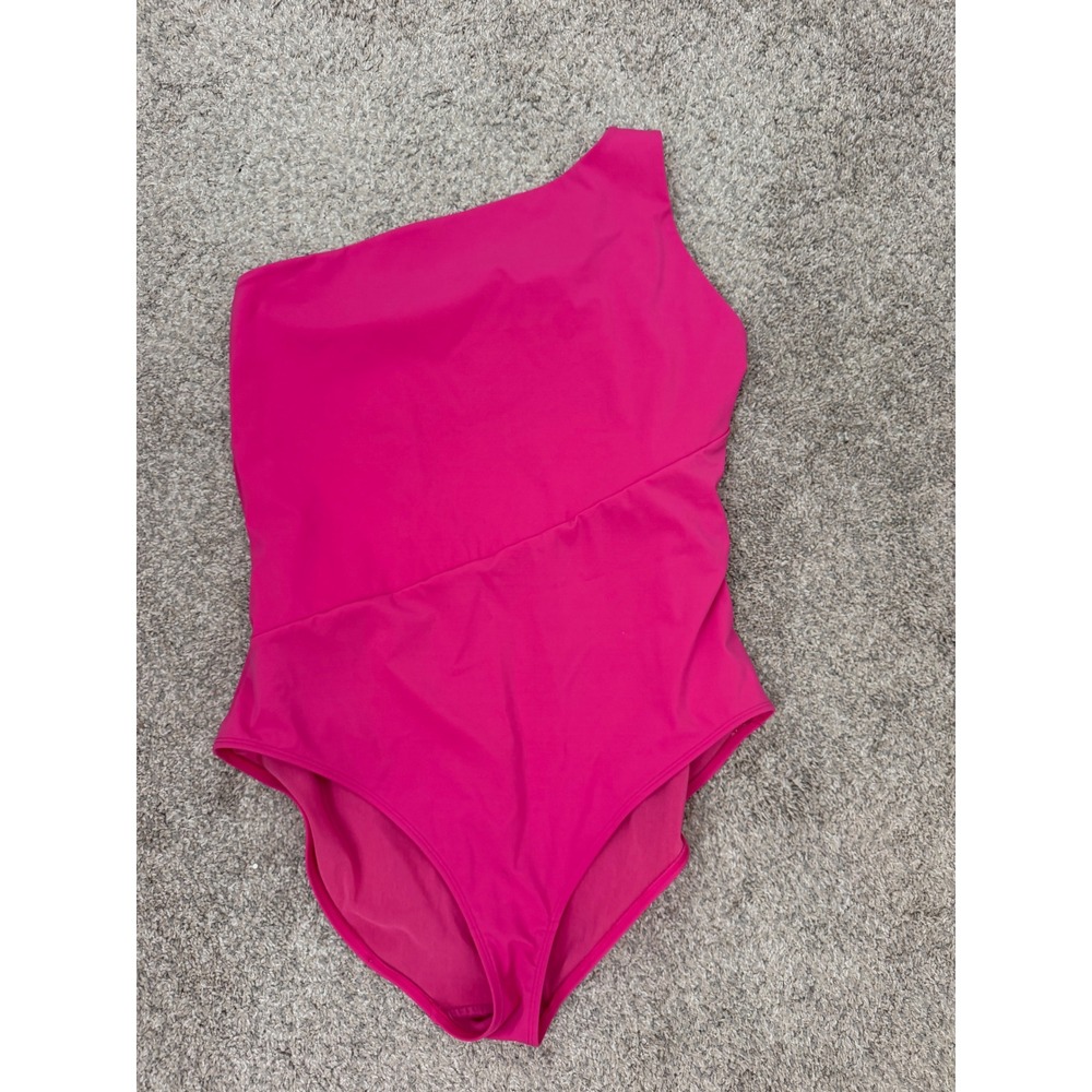 Stylest One Shoulder One Piece Swimsuit – Bright Pink – Women's 2X – GUC